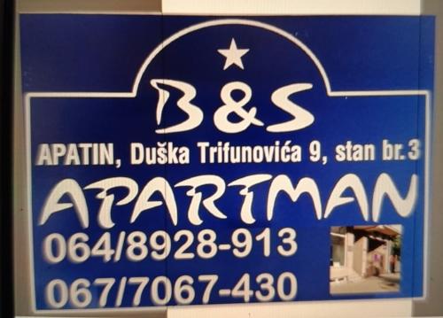 Certifikát, hodnocení, plakát nebo jiný dokument vystavený v ubytování Apartman B&S Apatin