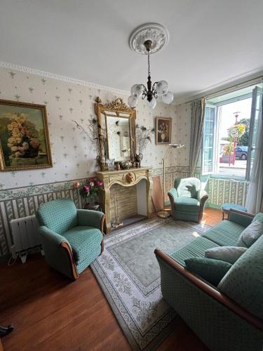 Χώρος καθιστικού στο Maison de charme en centre ville