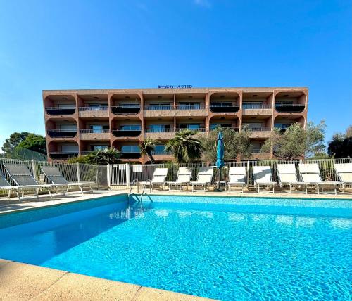 Grand studio climatisé, piscine, plage 5mn, parking gratuit