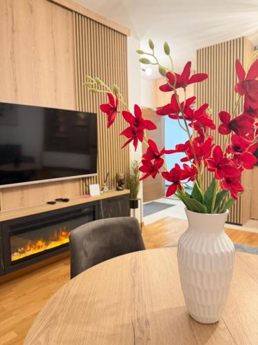 TV a/nebo společenská místnost v ubytování Prestige Forest Resort Zlatibor Wellness & Spa