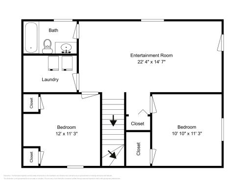 a floor plan of a house at Woodside Retreat in McHenry