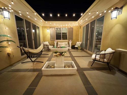 Χώρος καθιστικού στο Vineyard Vista Retreat