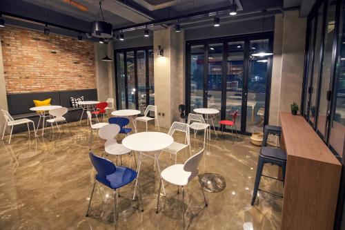 Χώρος καθιστικού στο Sokcho Doo Hotel