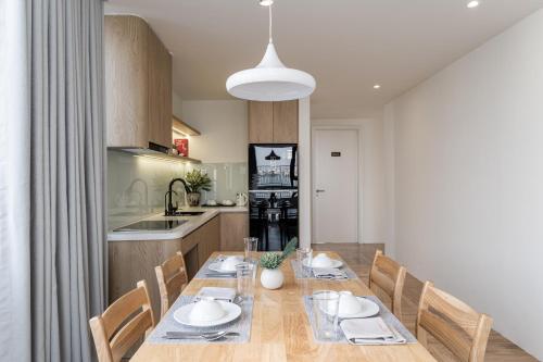 Køkken eller tekøkken på Bach Plateaus Hotel