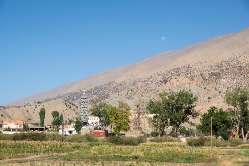 a town in the middle of a mountain at Auberge Ouabas in Agoudim