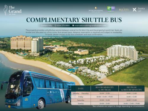 a blue bus with a map of a resort at Holiday Inn Resort Ho Tram Beach by IHG in Ho Tram