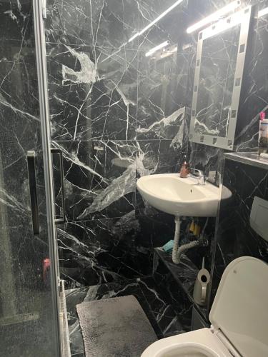 Koupelna v ubytování Hannover