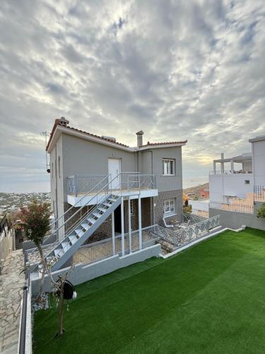 Bygningen som feriehuset ligger i