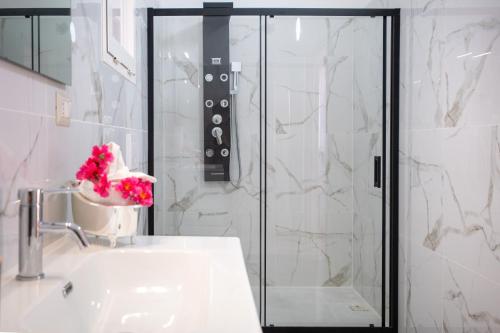 Ένα μπάνιο στο Suite Biancolino