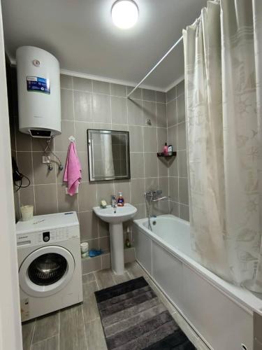 Koupelna v ubytování Bright harbor