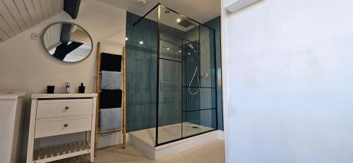 Koupelna v ubytování Le Bleu d 'Audinghen