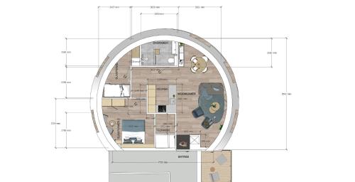 Půdorys ubytování Suite Vuurtoren Zeeland