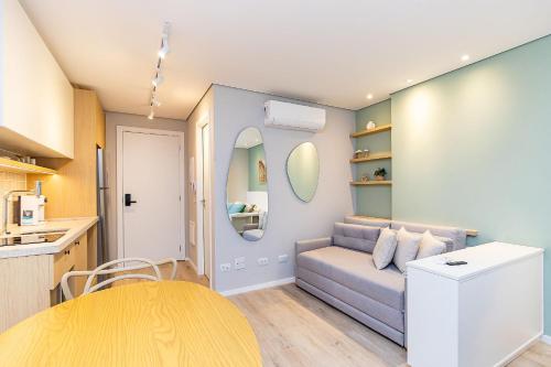 Η κουζίνα ή μικρή κουζίνα στο Studio Premium p/ 4 pessoas no All Batel - BAT1316