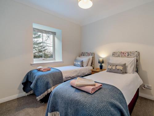 a bedroom with two beds and a window at 2 Bed in Biggar 95516 in Biggar