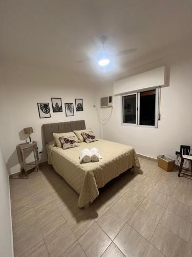 a bedroom with a bed and a window at cerca de costa y centro con cochera in Corrientes