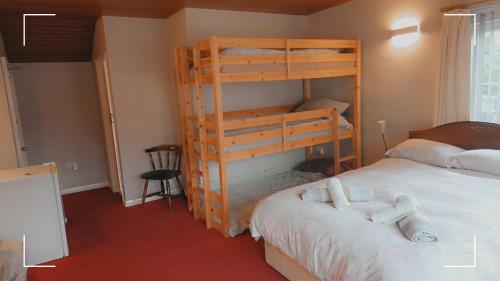 a bedroom with two bunk beds and a bed at The Horse and Groom Guest House in Swaffham