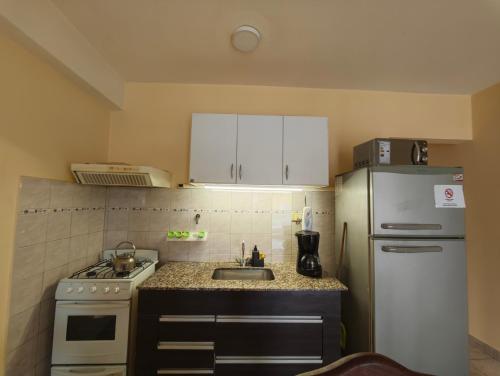 Kuchyň nebo kuchyňský kout v ubytování Keóken - Frente al Hiper Tehuelche