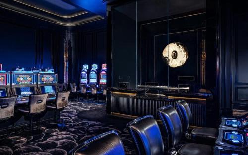 a casino with a bunch of slot machines at Palms Place Hotel Mountain View with Open Balcony in Las Vegas
