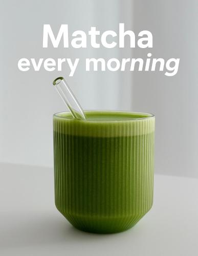 a green cup with a spoon in it with the words malaria every morning at Casa Ohana in Maspalomas