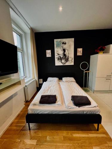 Postel nebo postele na pokoji v ubytování WW Apartment - Brigittenau Area MM16