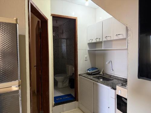 Kuchyň nebo kuchyňský kout v ubytování Casa de vidro mirante da Boa Vista do