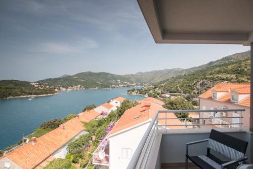a view of a river from the balcony of a house at Villa Paradiso 2 in Dubrovnik
