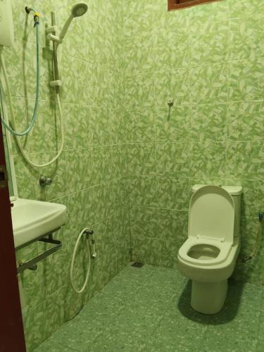 a bathroom with a toilet and a sink at Cikgu CTZ Homestay A in Kampung Raja