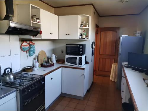 Kuchyň nebo kuchyňský kout v ubytování Hostal Edificio Kuramochi