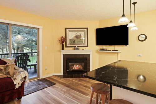 TV a/nebo společenská místnost v ubytování Ski Condo 138 condo