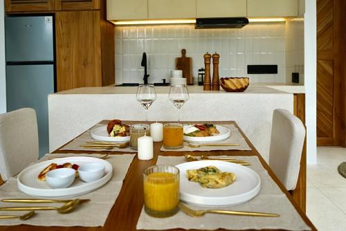 Mad i villaen eller i nærheden