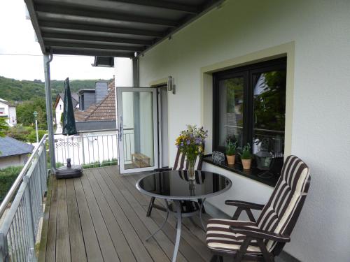 Balkón nebo terasa v ubytování Werners Ferienwohnung
