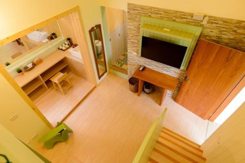 Η κουζίνα ή μικρή κουζίνα στο Ming Shui Lu Homestay