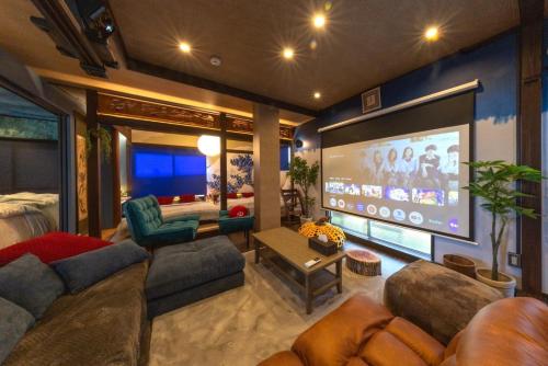 Χώρος καθιστικού στο Japanese Modern Great Access Shinjuku 4Bed