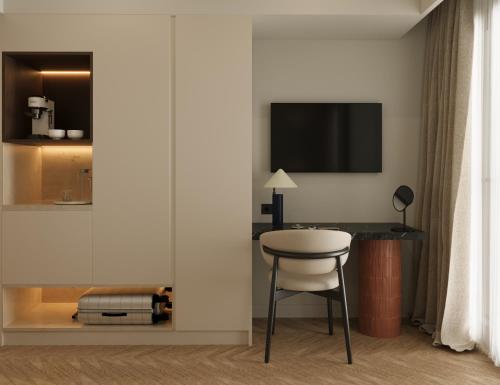 TV/trung tâm giải trí tại Bellen Athens Ηotel