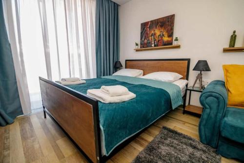 Ένα ή περισσότερα κρεβάτια σε δωμάτιο στο Markos Wooden Loft