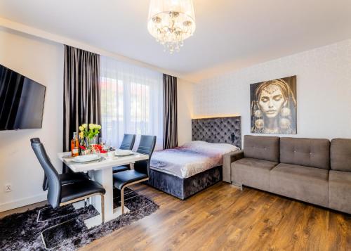 Χώρος καθιστικού στο Sunrise Apartaments