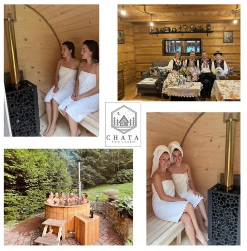 Chata pod lasem z balią i sauną