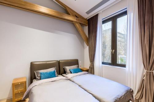 Postel nebo postele na pokoji v ubytování Ravissant loft avec une belle terrasse