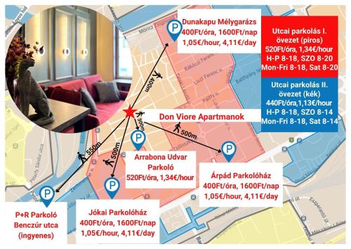 a map of the city of paris with descriptions of attractions at 7 - Bella di Bolle - DonViore in Győr
