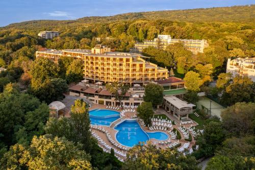 an aerial view of a resort with a swimming pool at Kristal Hotel - All inclusive - Fully renovated in Golden Sands