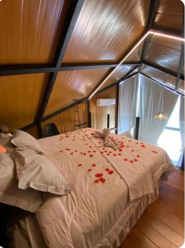 Ένα ή περισσότερα κρεβάτια σε δωμάτιο στο Cabanas do Cerrado