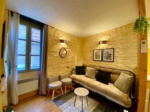 Χώρος καθιστικού στο Maison de ville Le Rempart