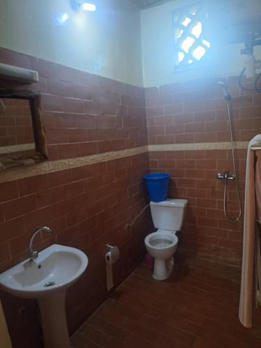 にあるLe Finioのトイレと洗面台付きのバスルーム