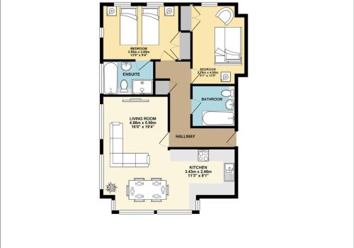 a floor plan of a house at Urban Heights By My Getaways in Brighton & Hove