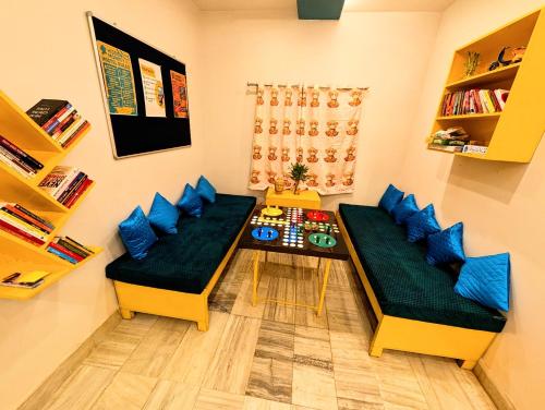 Posezení v ubytování Hidden Monkey Hostel, Chet Singh Ghat, Varanasi