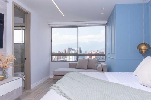 Postel nebo postele na pokoji v ubytování Exclusive Luxury Apartment - Poblado Medellín