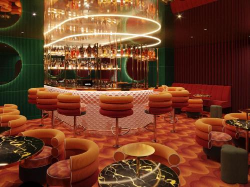 Χώρος καθιστικού στο Mama Shelter Rennes