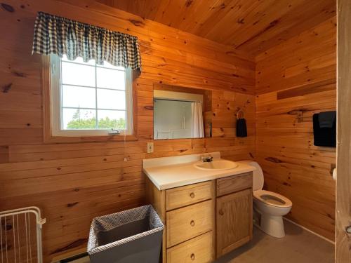 ein Badezimmer mit Waschbecken und Toilette in der Unterkunft Stanhope Cottages in Stanhope