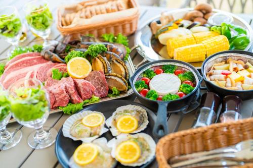 Jídlo v luxury tent nebo okolí