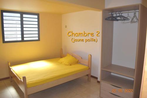 Ένα ή περισσότερα κρεβάτια σε δωμάτιο στο kaz a gabou